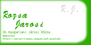 rozsa jarosi business card